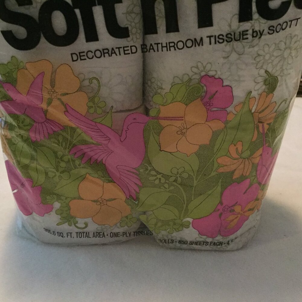 Vintage Scott Soft'n Pretty Toilet Paper 1973 Green Daisy Print Hum… - Picture 2 of 9